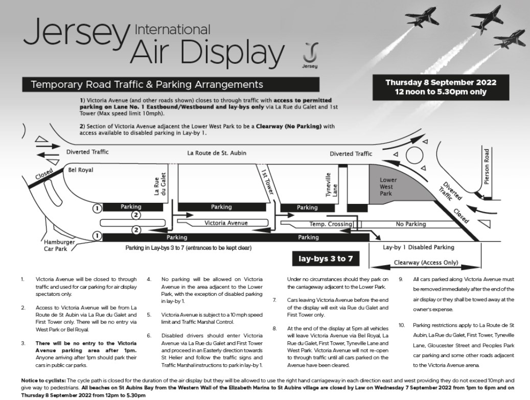 Road Traffic Restrictions and Parking 2022 Jersey International Air